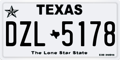TX license plate DZL5178