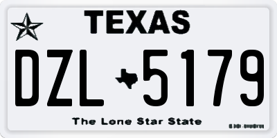 TX license plate DZL5179