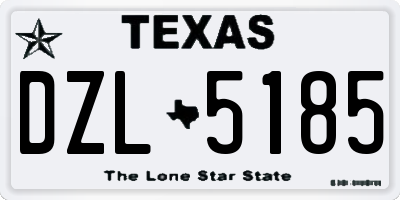TX license plate DZL5185