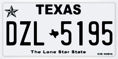 TX license plate DZL5195