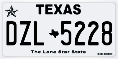 TX license plate DZL5228