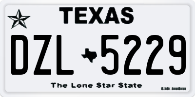 TX license plate DZL5229