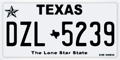 TX license plate DZL5239