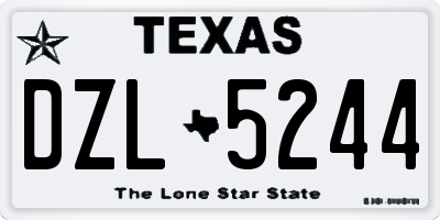 TX license plate DZL5244