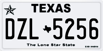 TX license plate DZL5256