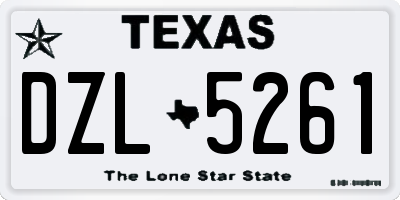 TX license plate DZL5261