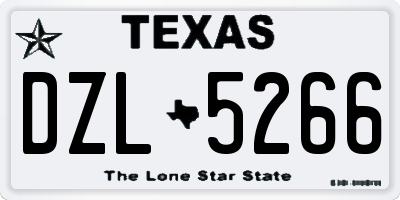 TX license plate DZL5266