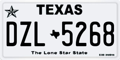 TX license plate DZL5268