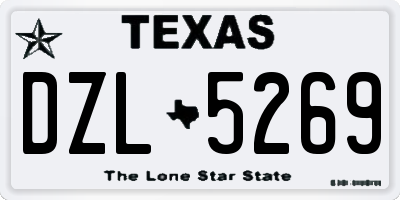 TX license plate DZL5269