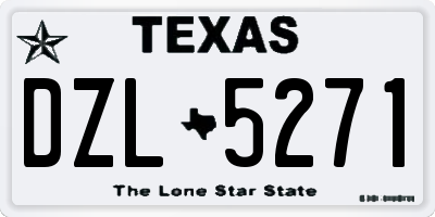 TX license plate DZL5271