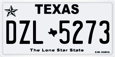 TX license plate DZL5273