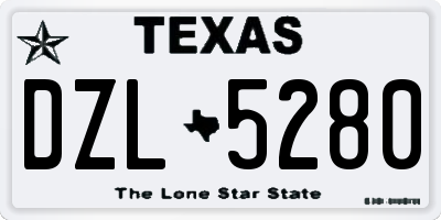 TX license plate DZL5280