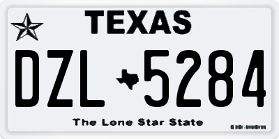 TX license plate DZL5284