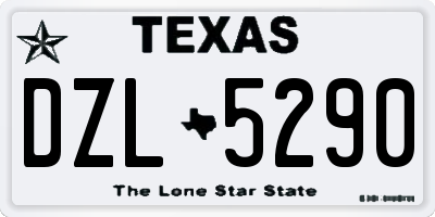 TX license plate DZL5290