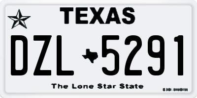 TX license plate DZL5291