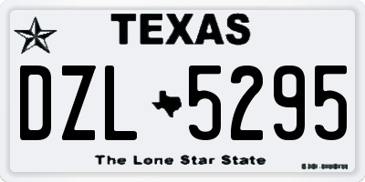 TX license plate DZL5295