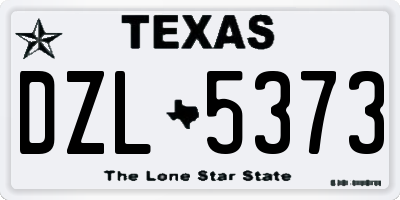 TX license plate DZL5373