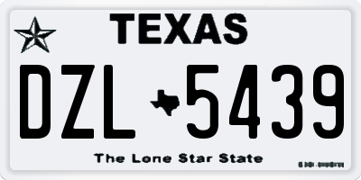 TX license plate DZL5439