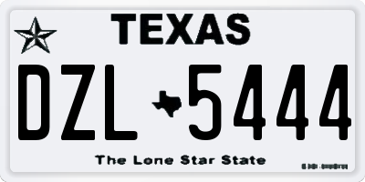 TX license plate DZL5444