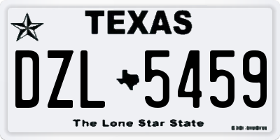 TX license plate DZL5459