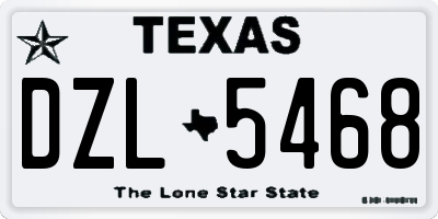 TX license plate DZL5468