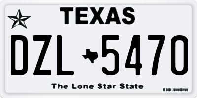 TX license plate DZL5470