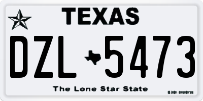 TX license plate DZL5473