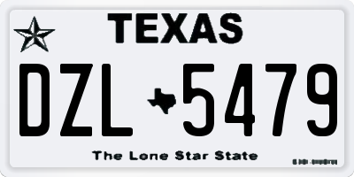 TX license plate DZL5479