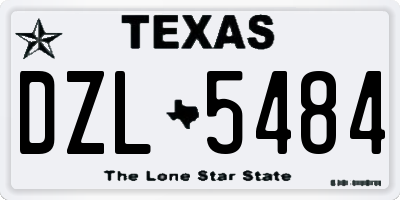 TX license plate DZL5484