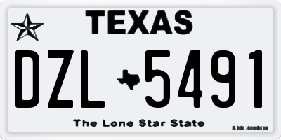TX license plate DZL5491