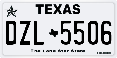 TX license plate DZL5506