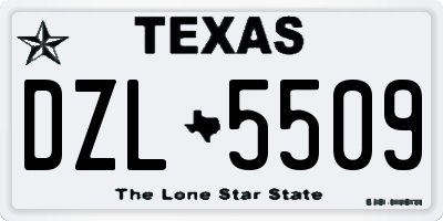TX license plate DZL5509