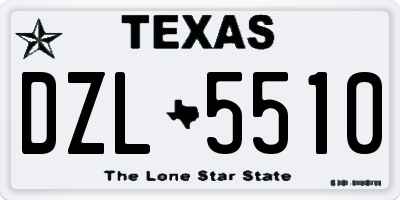 TX license plate DZL5510
