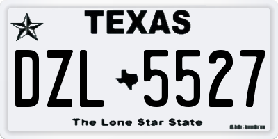 TX license plate DZL5527