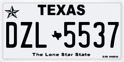 TX license plate DZL5537