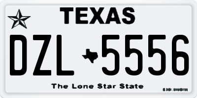 TX license plate DZL5556
