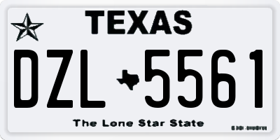 TX license plate DZL5561