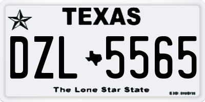 TX license plate DZL5565