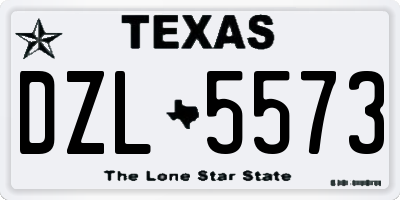 TX license plate DZL5573