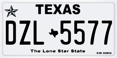 TX license plate DZL5577