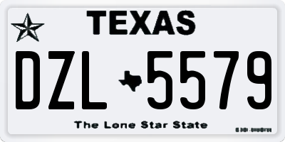 TX license plate DZL5579