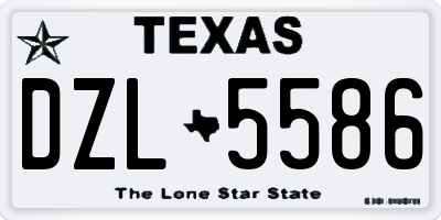 TX license plate DZL5586