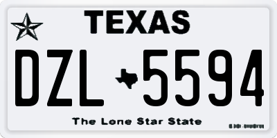 TX license plate DZL5594