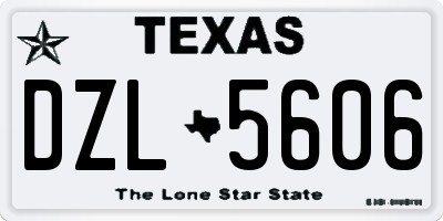 TX license plate DZL5606