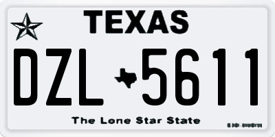 TX license plate DZL5611