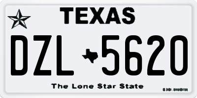 TX license plate DZL5620