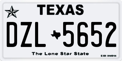 TX license plate DZL5652