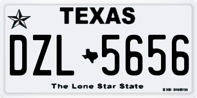 TX license plate DZL5656
