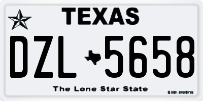 TX license plate DZL5658