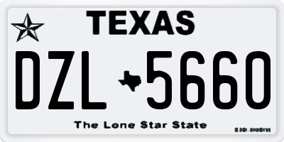 TX license plate DZL5660